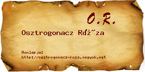 Osztrogonacz Róza névjegykártya